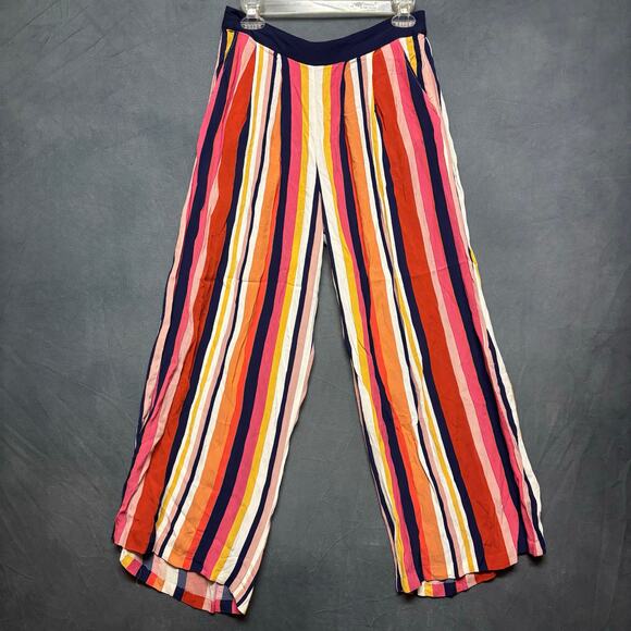 Blank London Pants Anthropologie Wide Leg Stripe Flowy Pockets Work Office Artsy - Picture 1 of 7